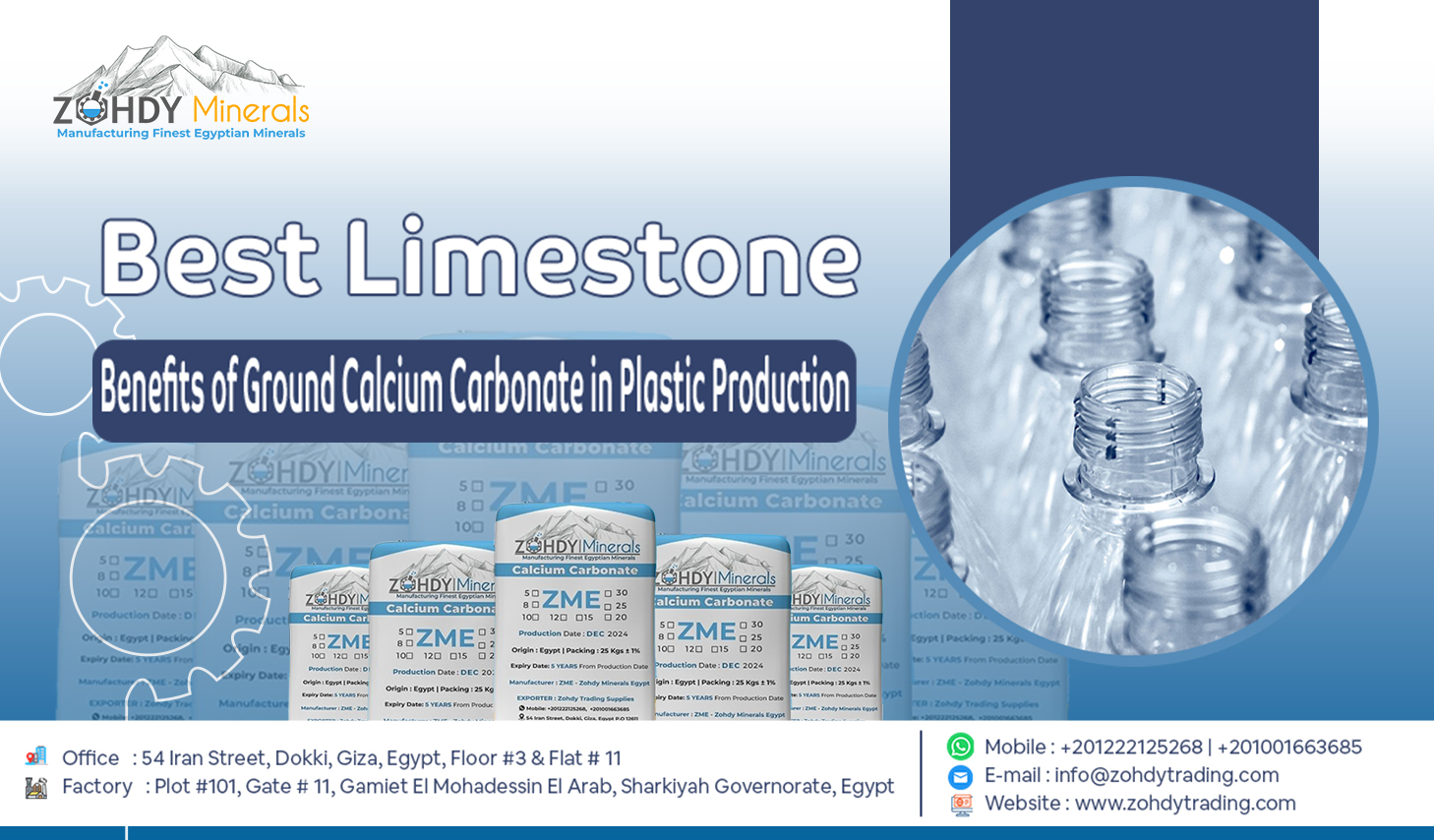 Ground Calcium Carbonate from Limestone for Plastic Production 2 Benefits of Ground Calcium Carbonate in Plastic Production