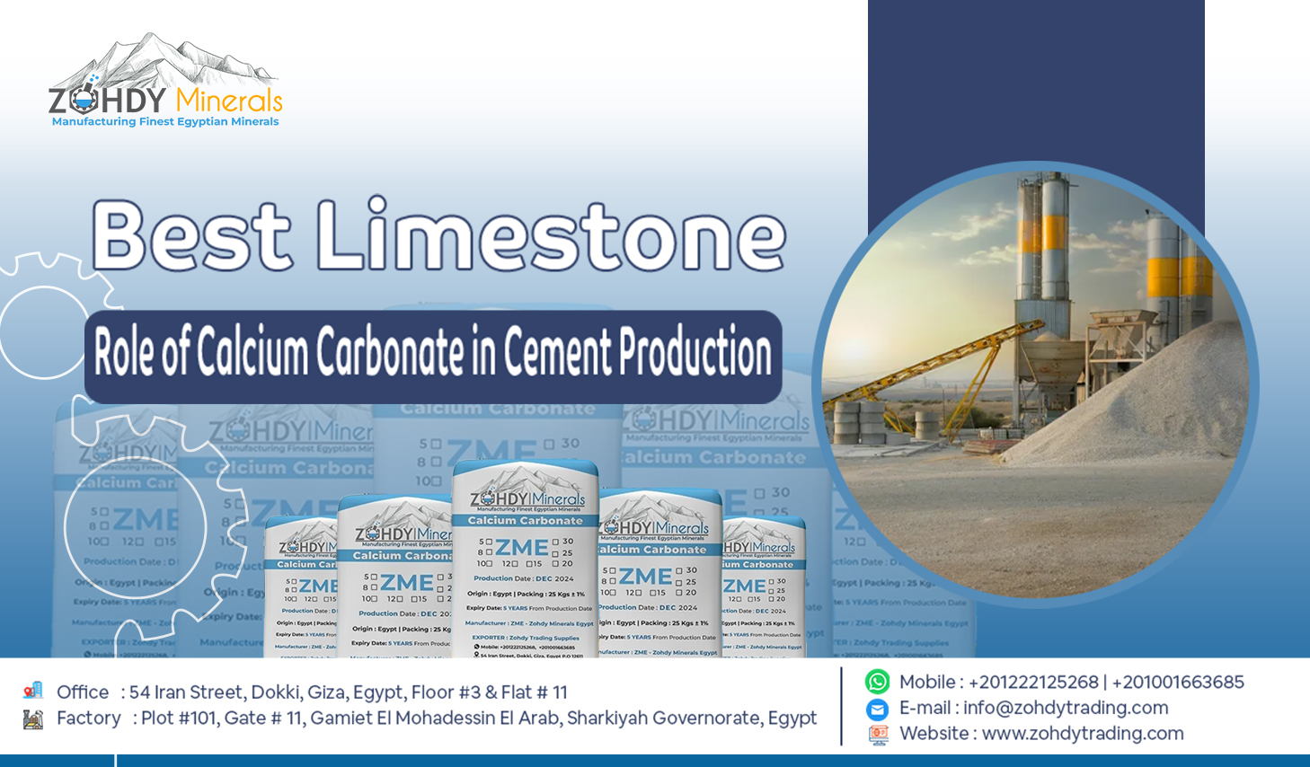 Uses of Calcium Carbonate in Construction and Cement Industry 2 Role of Calcium Carbonate in Cement Production
