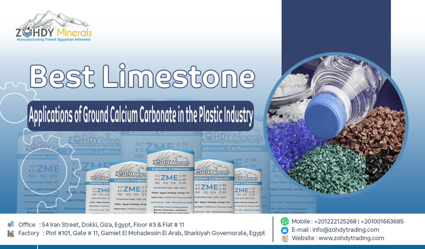 Ground Calcium Carbonate from Limestone for Plastic Production 3 Applications of Ground Calcium Carbonate in the Plastic Industry