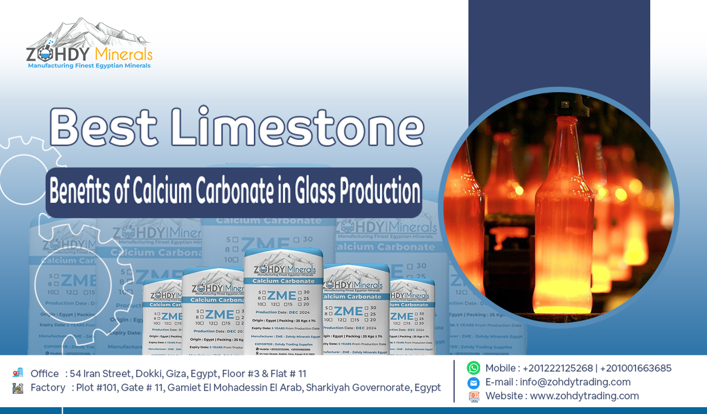 Calcium Carbonate Powder for Glass Manufacturing 3 Benefits of Calcium Carbonate in Glass Production