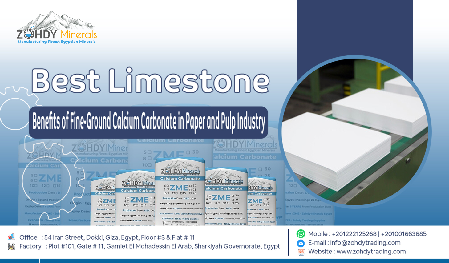 Fine-Ground Calcium Carbonate for Paper 2 Benefits of Fine-Ground Calcium Carbonate in Paper and Pulp Industry