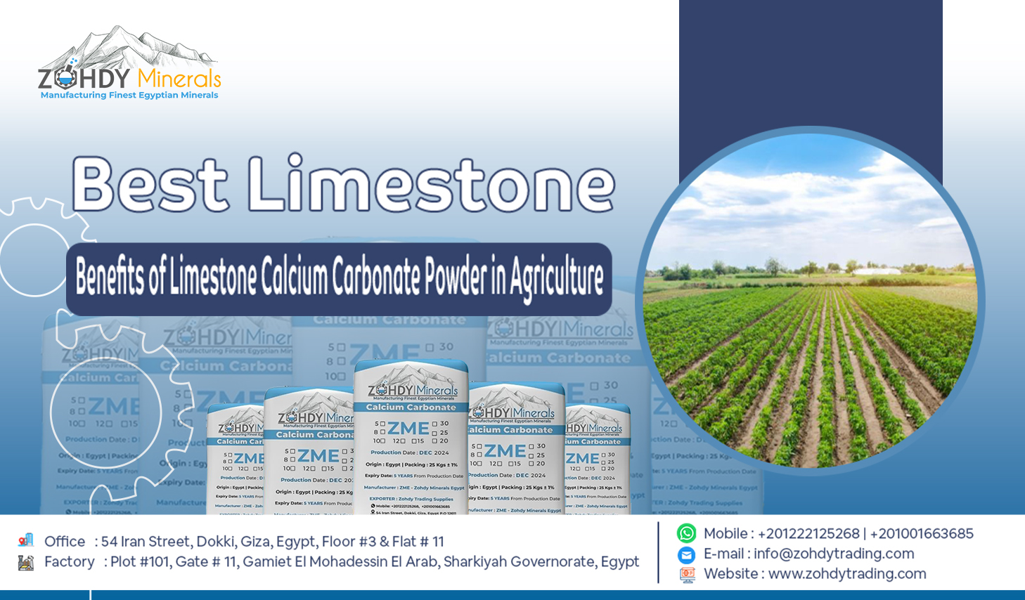 Limestone Calcium Carbonate Powder for Agriculture 2025 2 Benefits of Limestone Calcium Carbonate Powder in Agriculture