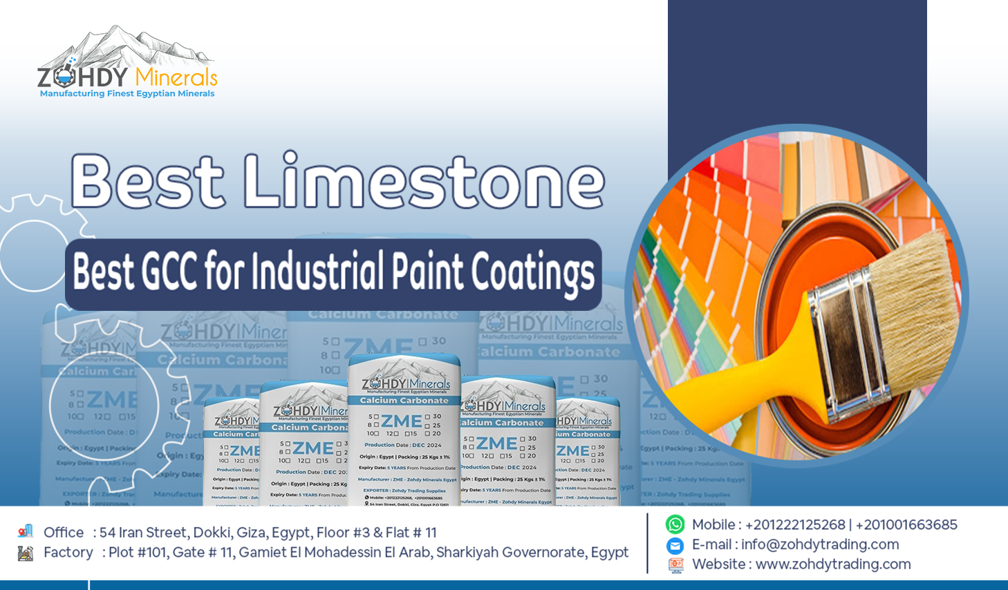 Ground Calcium Carbonate (GCC) for paints and coatings applications 3 Best GCC for Industrial Paint Coatings