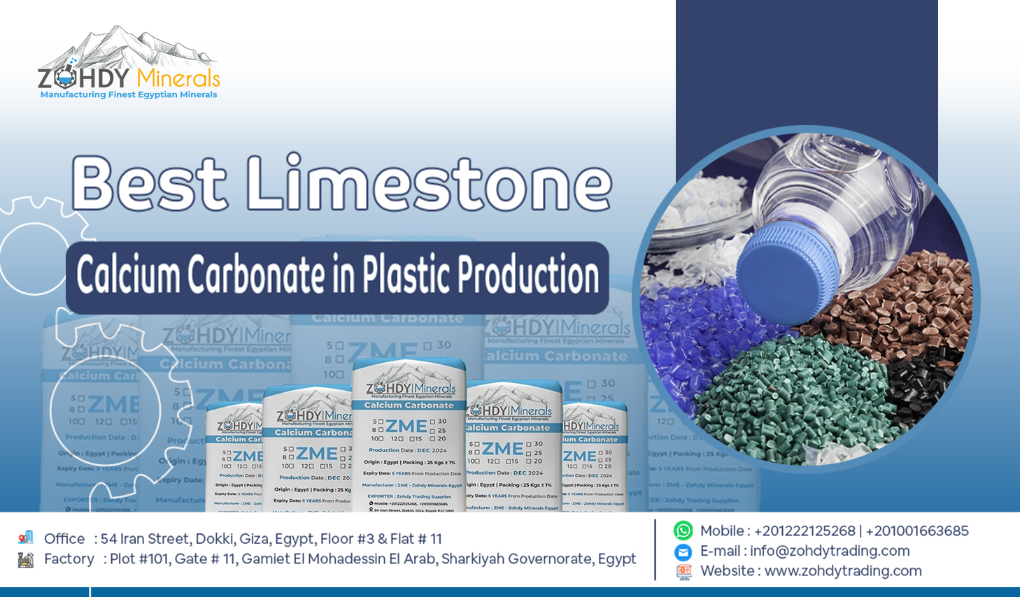Calcium Carbonate Powder for Rubber and Plastic Production 3 Calcium Carbonate in Plastic Production