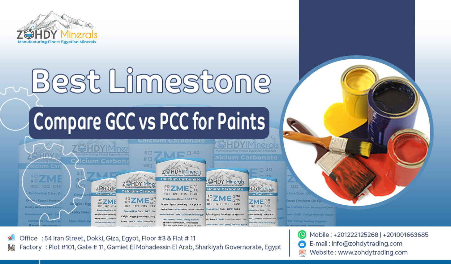 Ground Calcium Carbonate (GCC) for paints and coatings applications 5 Compare GCC vs PCC for Paints