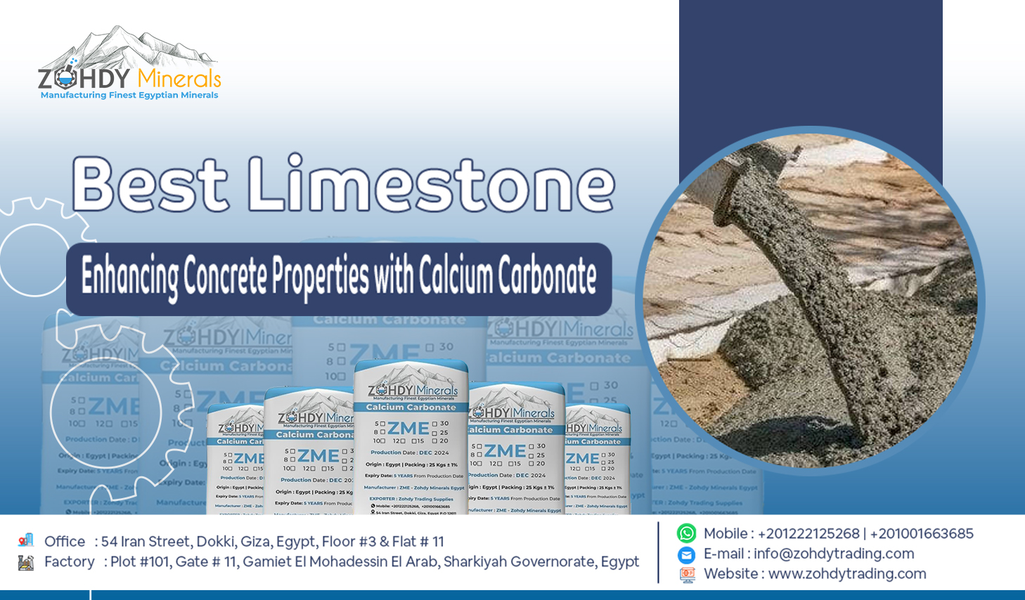 Uses of Calcium Carbonate in Construction and Cement Industry 3 Enhancing Concrete Properties with Calcium Carbonate