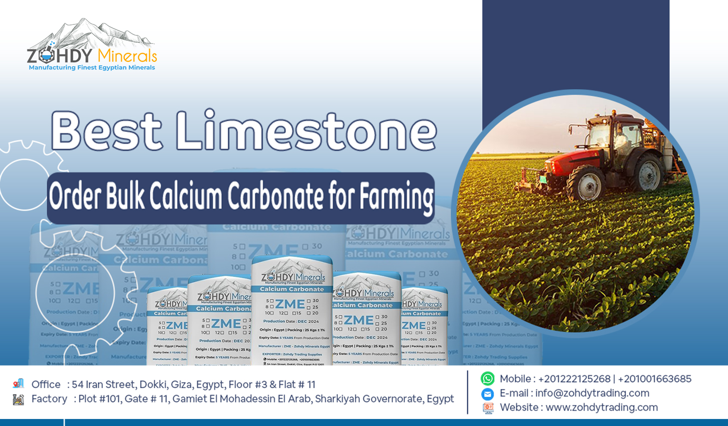 Limestone Calcium Carbonate Powder for Agriculture 2025 4 Order Bulk Calcium Carbonate for Farming