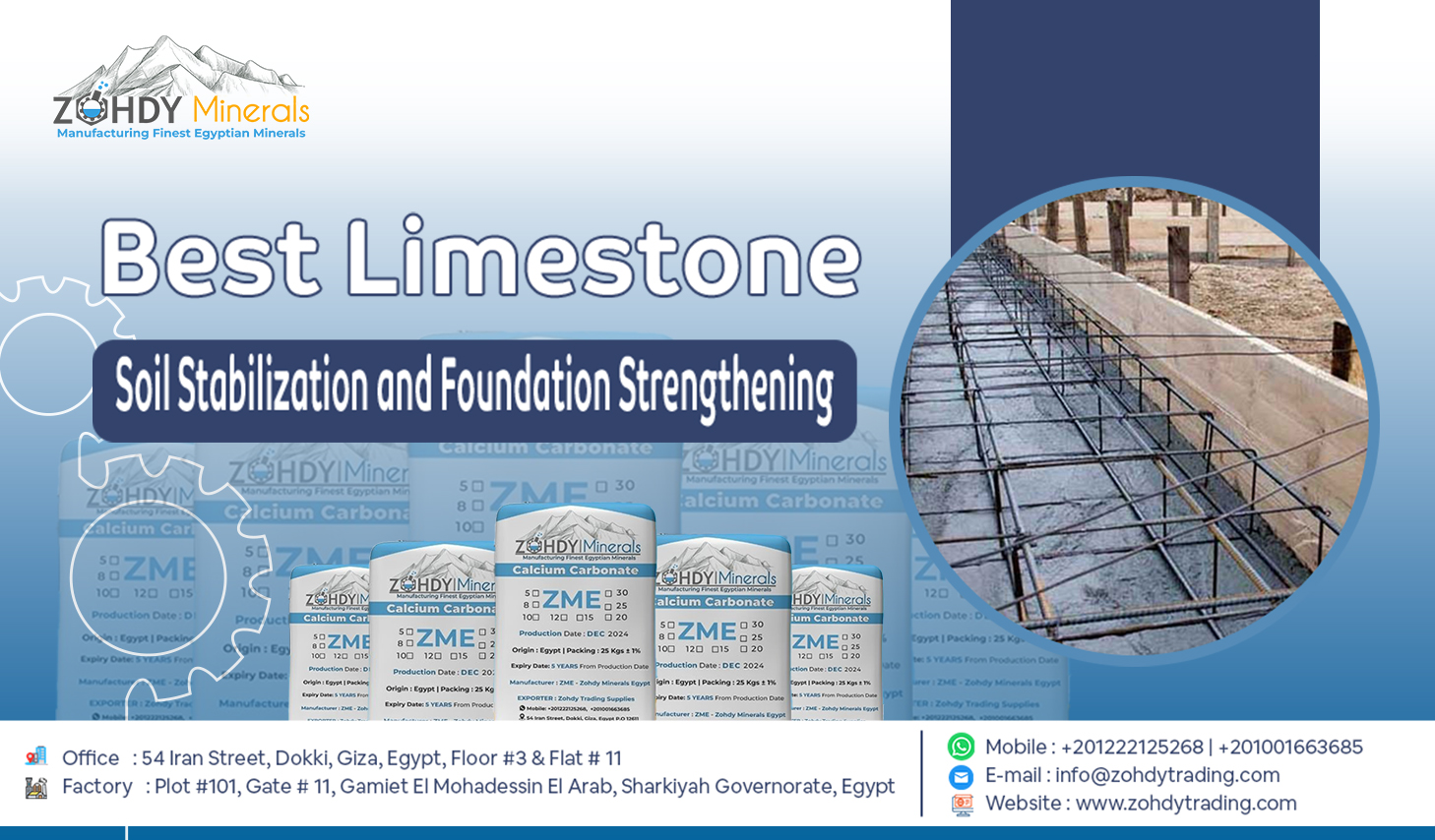 Uses of Calcium Carbonate in Construction and Cement Industry 4 Soil Stabilization and Foundation Strengthening