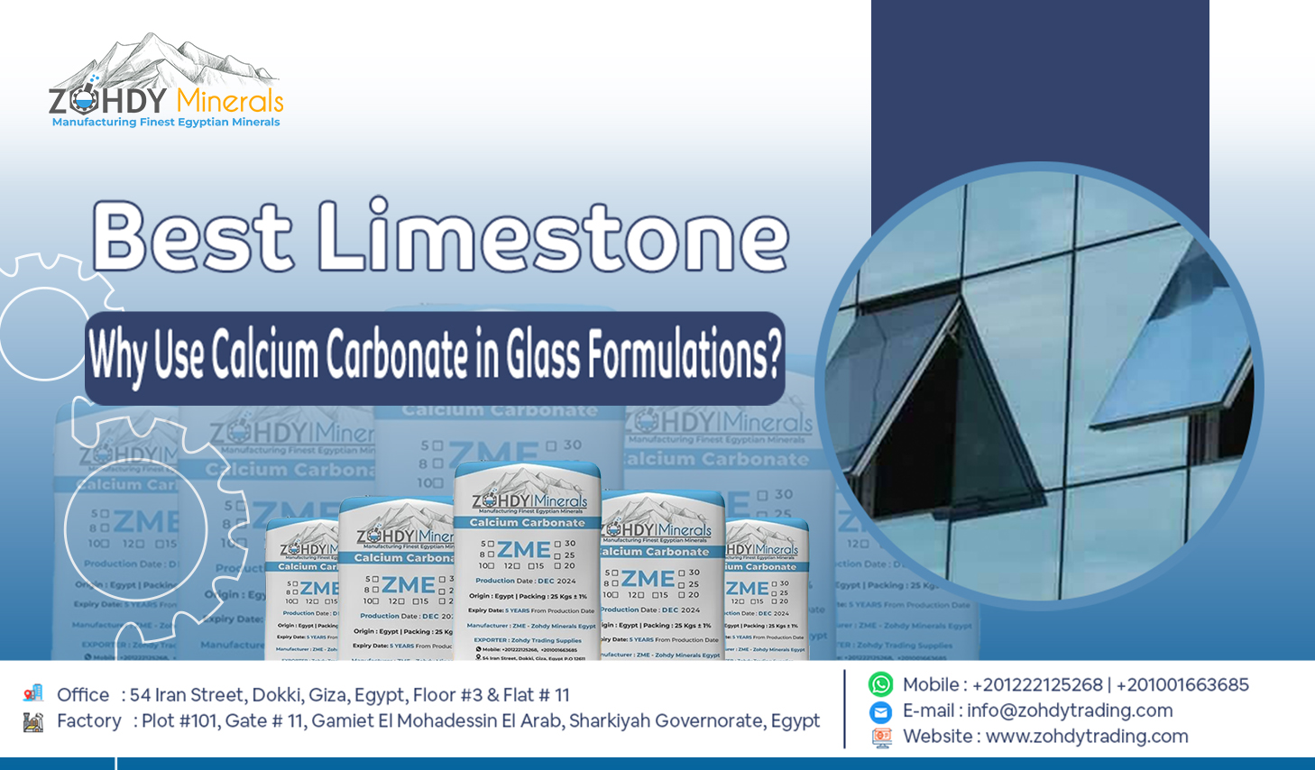 Calcium Carbonate Powder for Glass Manufacturing 4 Why Use Calcium Carbonate in Glass Formulations?