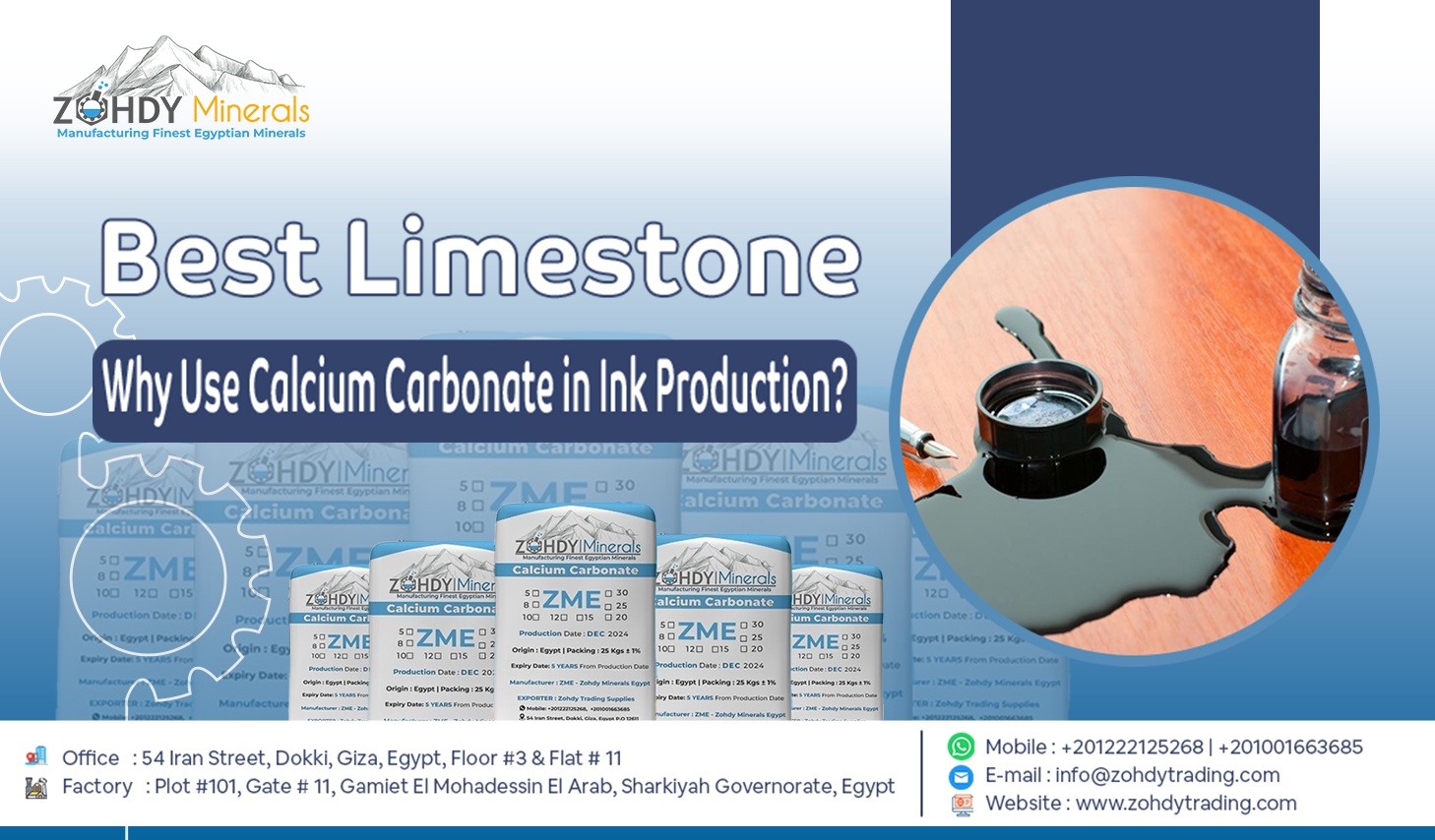 Calcium Carbonate Powder for Printing Ink Manufacturing 2 Why Use Calcium Carbonate in Ink Production?