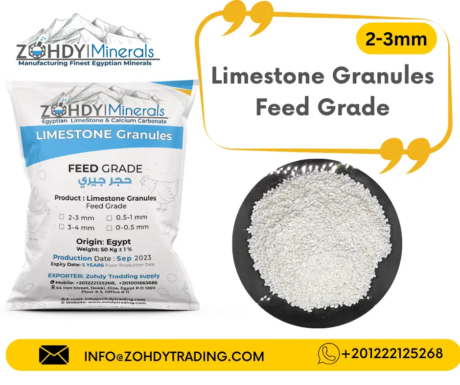 LimeStone Granules Feed Grade 2-3 mm
