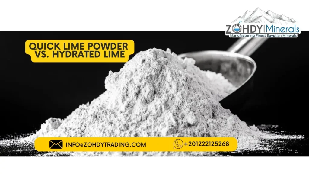 Quick Lime Powder vs. Hydrated Lime: what's the Differences 2 Quick Lime Powder vs. Hydrated Lime