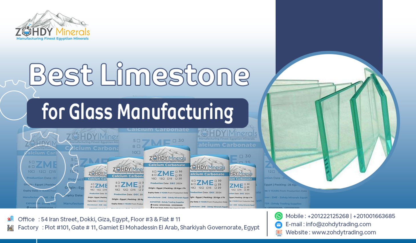 Calcium Carbonate Powder for Glass Manufacturing 5 Calcium Carbonate Powder for Glass Manufacturing