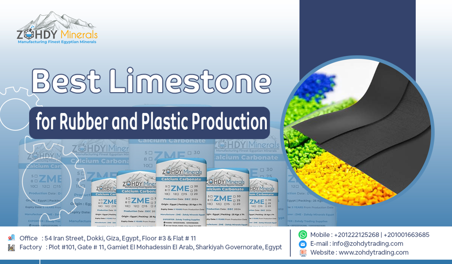 Calcium Carbonate Powder for Rubber and Plastic Production 30 Calcium Carbonate Powder for Rubber and Plastic Production