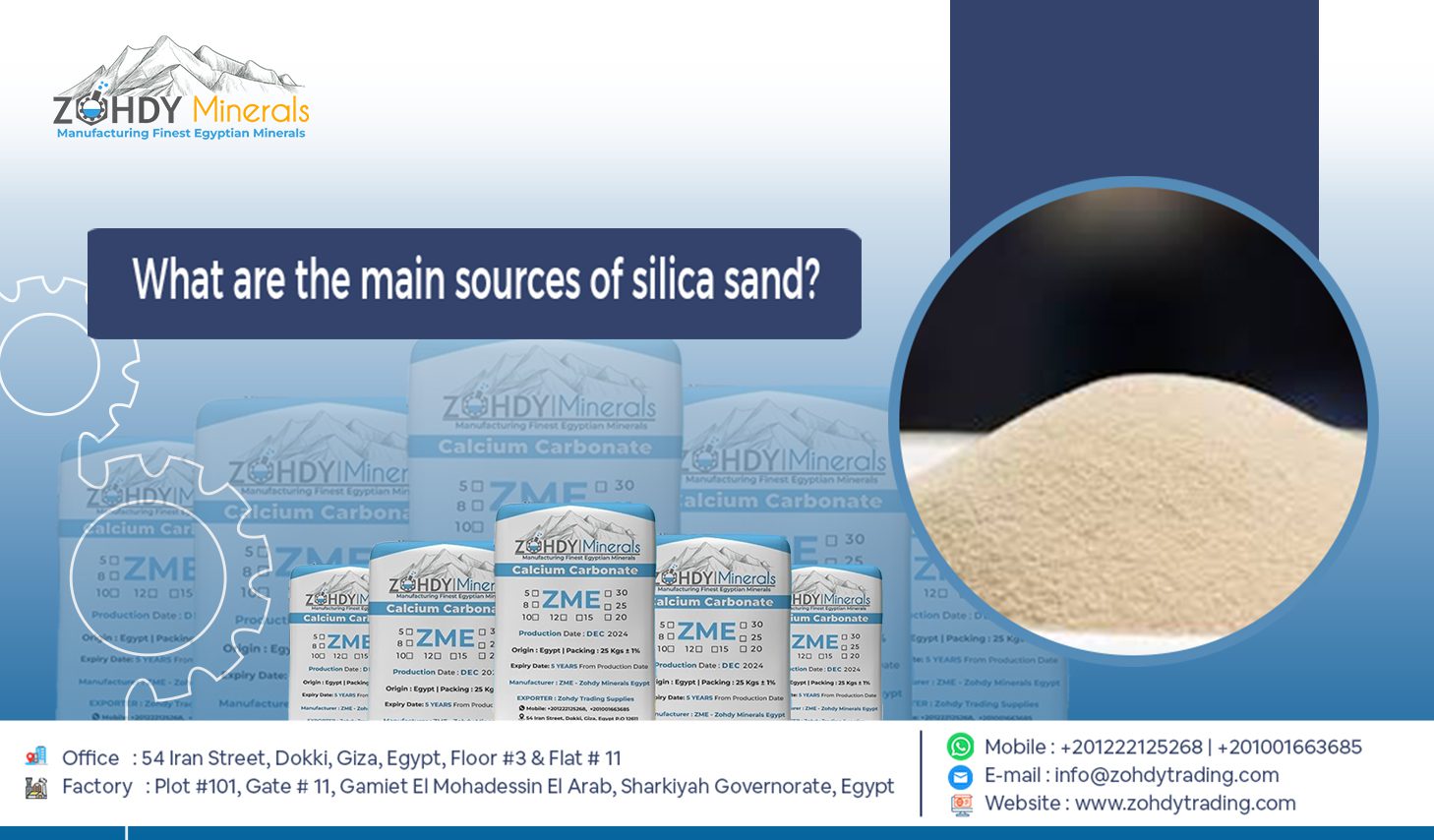 What are the main sources of silica sand? 3 What are the main sources of silica sand?